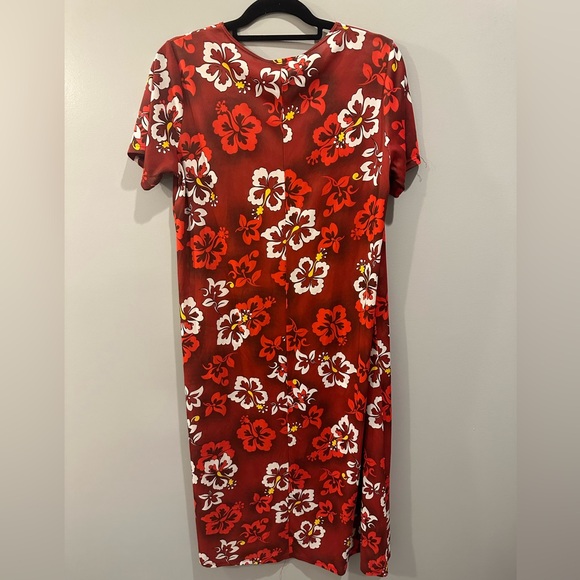 Vintage BaBa Hawaii Floral Dress Red Size XL - Picture 2 of 3